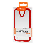 REIKO SAMSUNG GALAXY S4 FRAME CASE WITH CLEAR BACK COVER IN RED