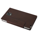 REIKO SAMSUNG GALAXY NOTE 3 SMART WINDOW FLIP FOLIO CASE IN BROWN