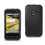 REIKO SAMSUNG CONQUER 4G TWO PARTS RUBBERIZED SILICONE CASE IN BLACK
