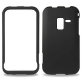 REIKO SAMSUNG CONQUER 4G TWO PARTS RUBBERIZED SILICONE CASE IN BLACK