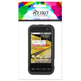 REIKO SAMSUNG CONQUER 4G TWO PARTS RUBBERIZED SILICONE CASE IN BLACK