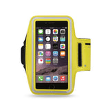 REIKO RUNNING ARMBAND WITH TOUCH SCREEN CASE 5.4X2.65X0.35 INCHES IN YELLOW