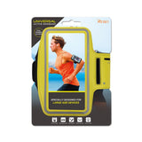 REIKO RUNNING ARMBAND WITH TOUCH SCREEN CASE 5.4X2.65X0.35 INCHES IN YELLOW