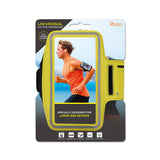 REIKO RUNNING ARMBAND WITH TOUCH SCREEN CASE 6X3X0.75 INCHES IN YELLOW