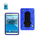 REIKO ALCATEL ONE TOUCH POP 7 HEAVY DUTY HYBRID NON SLIP CASE WITH KICKSTAND IN BLACK NAVY