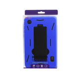 REIKO ALCATEL ONE TOUCH POP 7 HEAVY DUTY HYBRID NON SLIP CASE WITH KICKSTAND IN BLACK NAVY