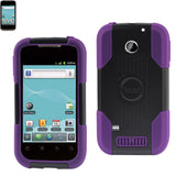 REIKO HUAWEI ASCEND 2 HYBRID HEAVY DUTY CASE IN BLACK PURPLE