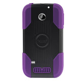 REIKO HUAWEI ASCEND 2 HYBRID HEAVY DUTY CASE IN BLACK PURPLE