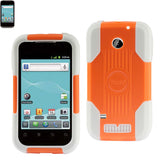 REIKO HUAWEI ASCEND 2 HYBRID HEAVY DUTY CASE IN ORANGE WHITE