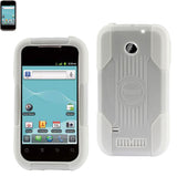 REIKO HUAWEI ASCEND 2 HYBRID HEAVY DUTY CASE IN WHITE