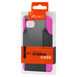 REIKO LG OPTIMUS F3 HYBRID HEAVY DUTY CASE IN HOT PINK BLACK