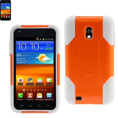 REIKO SAMSUNG EPIC 4G TOUCH HYBRID HEAVY DUTY CASE IN ORANGE WHITE