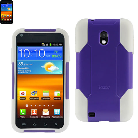 REIKO SAMSUNG EPIC 4G TOUCH HYBRID HEAVY DUTY CASE IN PURPLE WHITE