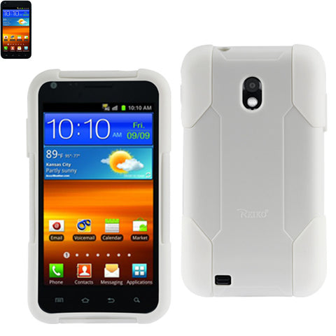 REIKO SAMSUNG EPIC 4G TOUCH HYBRID HEAVY DUTY CASE IN WHITE