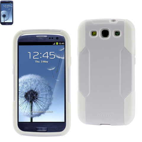 REIKO SAMSUNG GALAXY S3 HYBRID HEAVY DUTY CASE IN WHITE