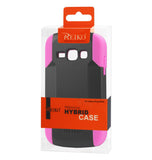 REIKO SAMSUNG GALAXY RING HYBRID HEAVY DUTY CASE IN HOT PINK BLACK