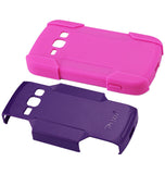 REIKO SAMSUNG GALAXY RING HYBRID HEAVY DUTY CASE IN HOT PINK PURPLE