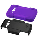 REIKO SAMSUNG GALAXY RING HYBRID HEAVY DUTY CASE IN PURPLE BLACK