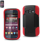 REIKO SAMSUNG GALAXY RING HYBRID HEAVY DUTY CASE IN RED BLACK