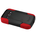 REIKO SAMSUNG GALAXY RING HYBRID HEAVY DUTY CASE IN RED BLACK