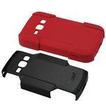 REIKO SAMSUNG GALAXY RING HYBRID HEAVY DUTY CASE IN RED BLACK