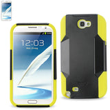 REIKO SAMSUNG GALAXY NOTE 2 HYBRID HEAVY DUTY CASE IN BLACK YELLOW