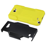 REIKO SAMSUNG GALAXY NOTE 2 HYBRID HEAVY DUTY CASE IN BLACK YELLOW