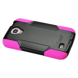 REIKO SAMSUNG GALAXY S4 HYBRID HEAVY DUTY CASE IN HOT PINK BLACK