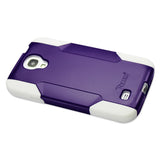REIKO SAMSUNG GALAXY S4 HYBRID HEAVY DUTY CASE IN WHITE PURPLE
