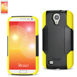 REIKO SAMSUNG GALAXY S4 HYBRID HEAVY DUTY CASE IN YELLOW BLACK