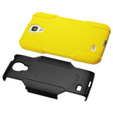 REIKO SAMSUNG GALAXY S4 HYBRID HEAVY DUTY CASE IN YELLOW BLACK