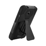 REIKO ALCATEL DAWN/ STREAK HYBRID HEAVY DUTY CASE WITH KICKSTAND IN BLACK