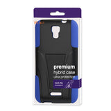 REIKO ALCATEL ONE TOUCH POP ASTRO HYBRID HEAVY DUTY CASE WITH KICKSTAND IN NAVY BLACK