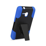 REIKO ALCATEL ONE TOUCH FIERCE XL HYBRID HEAVY DUTY CASE WITH KICKSTAND IN NAVY BLACK