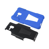 REIKO ALCATEL ONE TOUCH FIERCE XL HYBRID HEAVY DUTY CASE WITH KICKSTAND IN NAVY BLACK