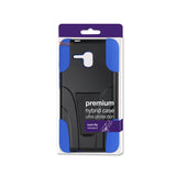 REIKO ALCATEL ONE TOUCH FIERCE XL HYBRID HEAVY DUTY CASE WITH KICKSTAND IN NAVY BLACK