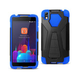 REIKO ALCATEL IDOL 4 HYBRID HEAVY DUTY CASE WITH KICKSTAND IN NAVY BLACK