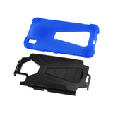 REIKO ALCATEL IDOL 4 HYBRID HEAVY DUTY CASE WITH KICKSTAND IN NAVY BLACK