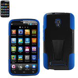 REIKO ALCATEL ONE TOUCH POP MEGA HYBRID HEAVY DUTY CASE WITH KICKSTAND IN NAVY BLACK