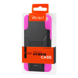 REIKO AMAZON FIRE PHONE HYBRID HEAVY DUTY CASE WITH KICKSTAND IN HOT PINK BLACK