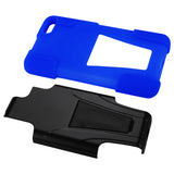 REIKO AMAZON FIRE PHONE HYBRID HEAVY DUTY CASE WITH KICKSTAND IN NAVY BLACK