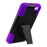 REIKO AMAZON FIRE PHONE HYBRID HEAVY DUTY CASE WITH KICKSTAND IN PURPLE BLACK