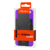 REIKO AMAZON FIRE PHONE HYBRID HEAVY DUTY CASE WITH KICKSTAND IN PURPLE BLACK