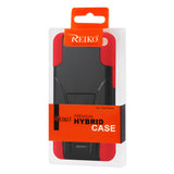 REIKO AMAZON FIRE PHONE HYBRID HEAVY DUTY CASE WITH KICKSTAND IN RED BLACK