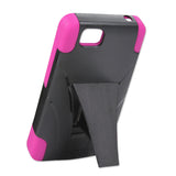 REIKO BLU STUDIO ENERGY HYBRID HEAVY DUTY CASE WITH KICKSTAND IN HOT PINK BLACK