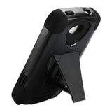 REIKO COOLPAD QUATTRO 4G HYBRID HEAVY DUTY CASE WITH KICKSTAND IN BLACK