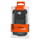 REIKO COOLPAD QUATTRO 4G HYBRID HEAVY DUTY CASE WITH KICKSTAND IN BLACK