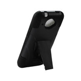 REIKO HTC ZARA HYBRID HEAVY DUTY CASE WITH KICKSTAND IN BLACK
