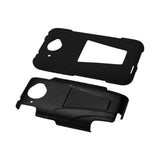 REIKO HTC ZARA HYBRID HEAVY DUTY CASE WITH KICKSTAND IN BLACK