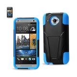 REIKO HTC ZARA HYBRID HEAVY DUTY CASE WITH KICKSTAND IN NAVY BLACK